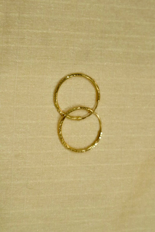 Fluted Hoop Earrings